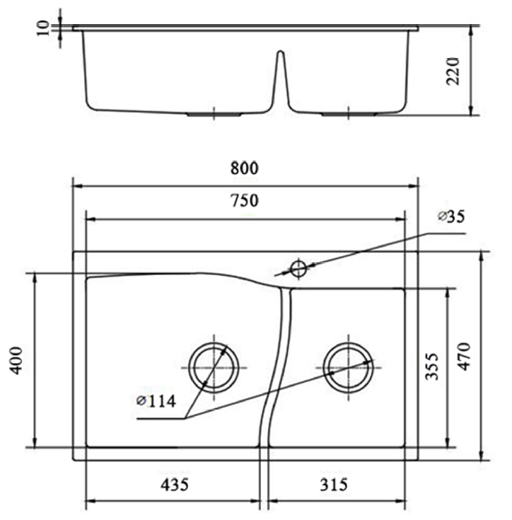 Chậu rửa đá Granite KAFF KF-8047SJ