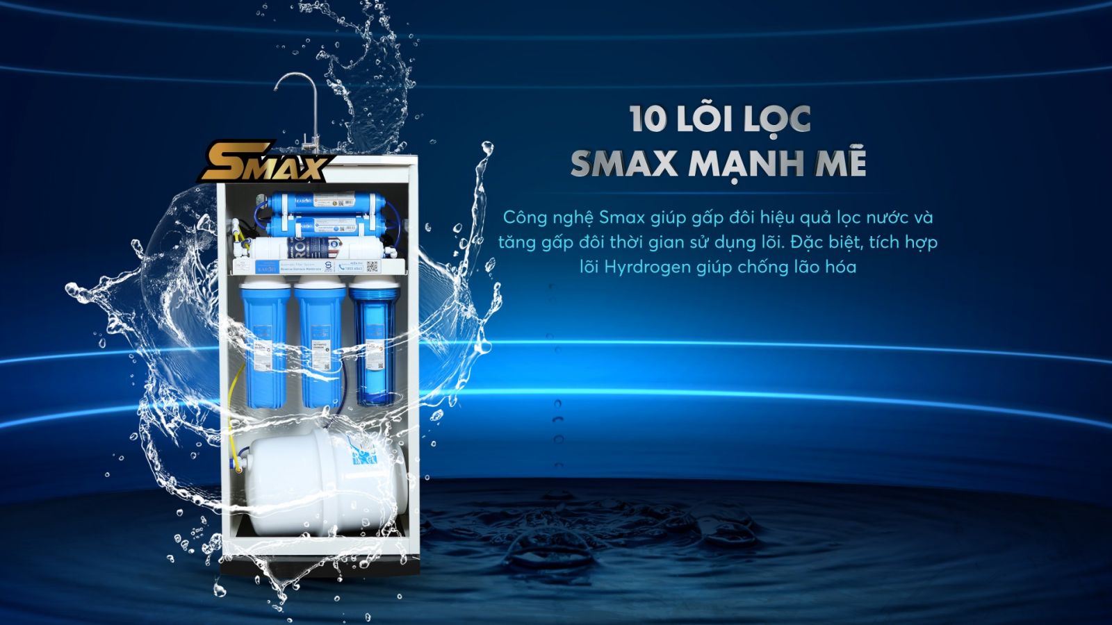 Máy lọc nước Karofi ERO100 – 10 cấp Hydrogen