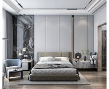 NỘI THẤT PHÒNG NGỦ 70 - GỖ MDF PHỦ MELAMINE MÀU XÁM KẾT HỢP CÁNH KÍNH