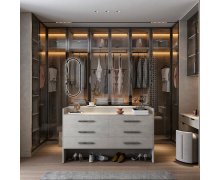 NỘI THẤT PHÒNG NGỦ 67 - GỖ MDF CHỐNG ẨM PHỦ MELAMINE KẾT HỢP CÁNH KÍNH
