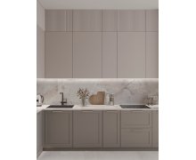 TỦ BẾP 137 GỖ MDF CÁNH PANEL KẾT HỢP MELAMINE