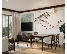 NỘI THẤT CĂN HỘ 64m² - PHONG CÁCH INDOCHINE