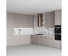 TỦ BẾP 117 GỖ TRẮNG PHỐI TƯỜNG GIẢ ĐÁ