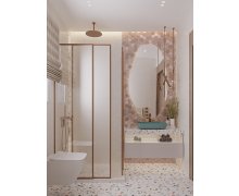NỘI THẤT PHÒNG TẮM 06 - GỖ MDF KẾT HỢP ĐÁ TERRAZZO