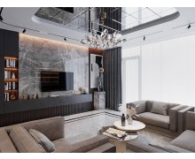 NỘI THẤT PHÒNG KHÁCH 33 - TONE MÀU XÁM