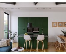 TỦ BẾP 160 - GỖ MDF CHỐNG ẨM CHẠY PANEL SƠN MÀU XANH