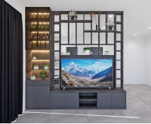 NỘI THẤT PHÒNG KHÁCH 18 - GỖ MDF PHỦ MELAMINE MÀU XÁM