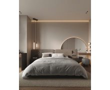 NỘI THẤT CĂN HỘ 37 - CĂN HỘ 2 PHÒNG NGỦ TONE MÀU XÁM KẾT HỢP VÂN GỖ VÀ BE