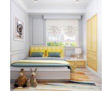 NỘI THẤT PHÒNG NGỦ 15 - GỖ MDF CHỐNG ẨM CHẠY PANEL TONE MÀU TRẮNG PHỐI VÀNG