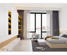 NỘI THẤT PHÒNG NGỦ 20 - PHONG CÁCH HIỆN ĐẠI TONE MÀU TRẮNG KẾT HỢP VÂN GỖ