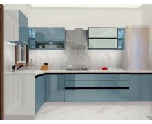 TỦ BẾP 42 - TỦ BẾP GỖ MDF PHỦ ACRYLIC