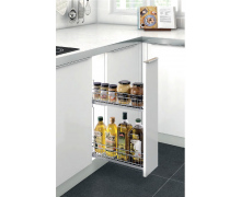 Kệ gia vị 2 tầng đựng chai lọ ray giảm chấn Higold 304098, 304099