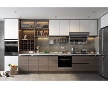 TỦ BẾP 18 - TỦ BẾP KẾT HỢP TỦ RƯỢU