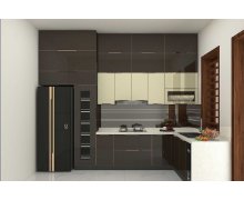 TỦ BẾP 34 TONE ĐEN TRẮNG ĐƠN GIẢN