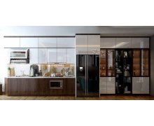 TỦ BẾP 22 - VÂN GỖ VÁN MDF