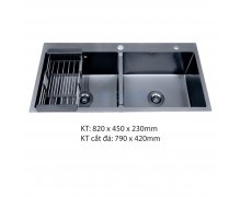 Chậu rửa chén inox cao cấp B-Gem BG-8245 Nano