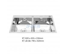 Chậu rửa chén inox cao cấp B-Gem BG-8245D1