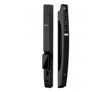 Khóa cửa nhôm xingfa nhận diện khuôn mặt Face ID 3D Demax EL902 BL REMOTE (Màu đen)