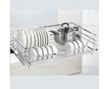 Kệ xoong nồi, bát dĩa dẹt đa năng, gắn cánh âm tủ Eurogold ES61260