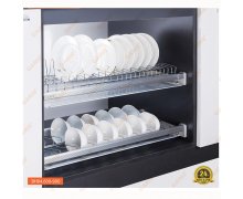 Giá bát đĩa hai tầng cố định cho tủ bếp trên BH04