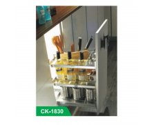 Kệ đa năng inox hộp, vách kính CK-1830