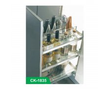 Kệ đa năng inox hộp, vách kính CK-1835