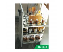 Kệ đa năng inox hộp, vách kính CK-1840