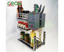 Kệ dao thớt, chai lọ Inox SUS304 Grob (GV304-330; GV304-335; GV304-340)
