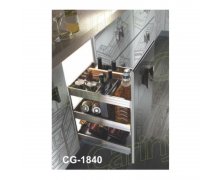 Kệ dao thớt inox hộp, cánh rộng 400mm CG -1840