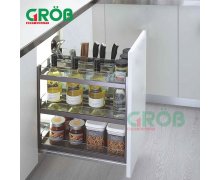 Kệ dao thớt inox hộp vách kính GROB PH-20