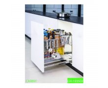 Kệ gia vị dao thớt đa năng,inox mạ chrome, nan dẹt, cánh rộng 350mm CH-1935DI