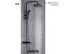 SEN TẮM ĐỨNG NÓNG LẠNH ĐỒNG THAU MẠ ĐEN I-ROYAL I-9055B