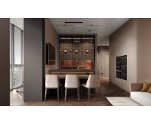 NỘI THẤT CĂN HỘ GỖ MDF CHỐNG ẨM AN CƯỜNG TONE NÂU SANG TRỌNG