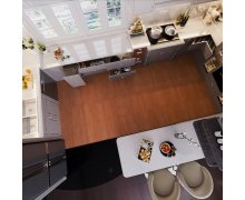 TỦ BẾP 07 - TỦ BẾP TONE MÀU XÁM TRẮNG ĐẸP