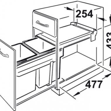Thùng rác Hafele 502.72.761