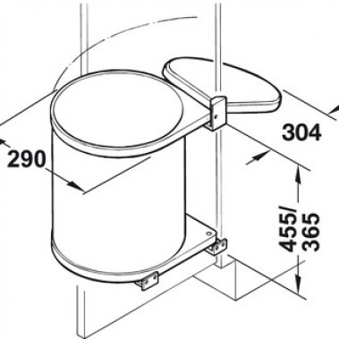 Thùng rác vỏ bằng trắng Häfele 
