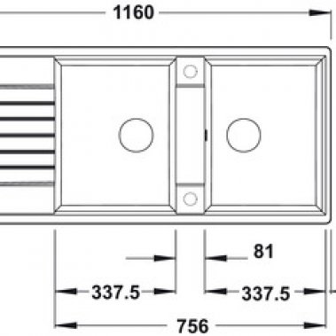 Chậu đá Hafele Blancozia 8S - MÀU XÁM 565.76.959