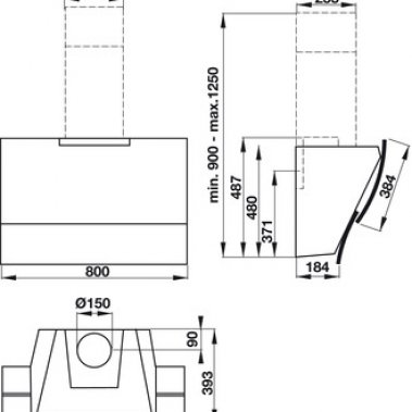 Máy hút mùi Häfele HH-WVG80C 538.84.228