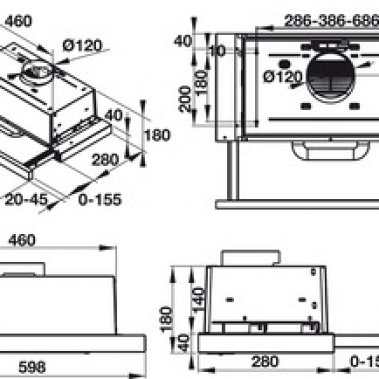 Máy hút mùi  HH-TI60D 539.81.083