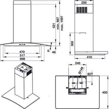 Máy hút mùi Häfele HH-WG90B