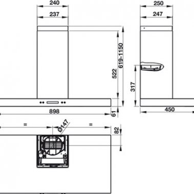 Máy hút mùi Häfele HH-WI90B