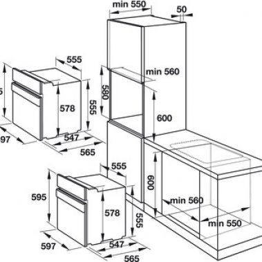 Lò nướng âm tủ Hafele HO-K60A 535.00.310