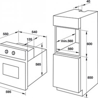Lò nướng kết hợp hấp Iconic Häfele HO-T60B 535.02.711