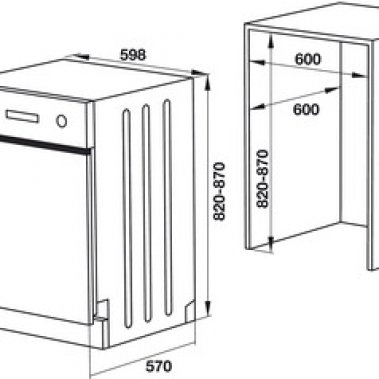 Máy rửa chén âm bán phần Häfele HDW-HI60B