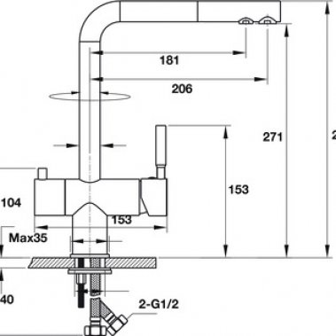 Vòi bếp Hafele MARCUS HT-C271 570.51.060