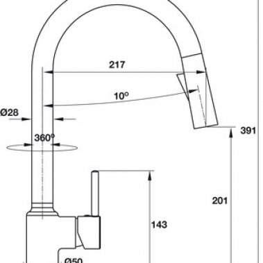 Vòi rửa chén Hafele Phoebe