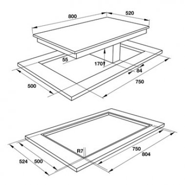 Bếp điện từ kết hợp máy hút mùi Häfele HC-IHH80A 539.66.698