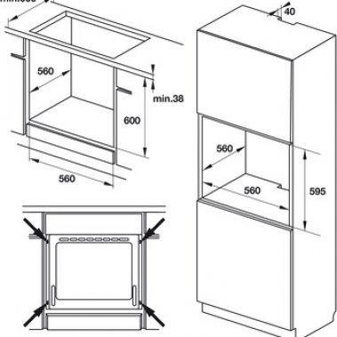 Lò nướng âm tủ 65 lít Häfele 535.02.611