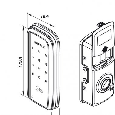 Khóa điện tử Hafele ER5900-TCB 912.05.657 (Cửa sắt)