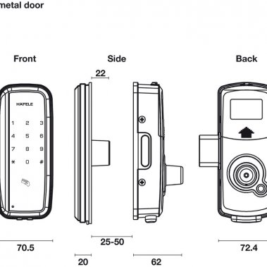 Khóa điện tử Hafele ER5900-TCB 912.05.657 (Cửa sắt)